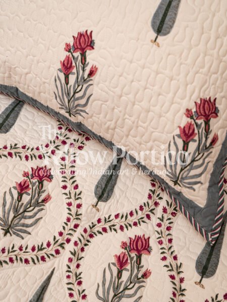 Mallika Hand block Printed Bed Cover