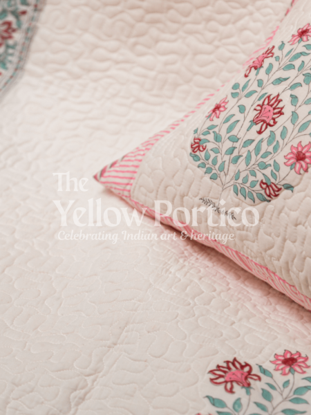 Palash Hand Block Printed Bed Cover