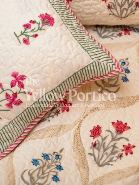 Pushpa Jaal Hand Block Printed Bedcover