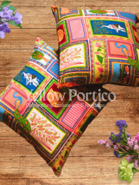 Traditional art Canvas cotton  Cushion cover