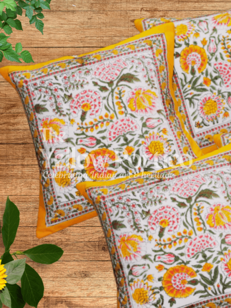 Kalamkari  -100% cotton quilted Cushion cover