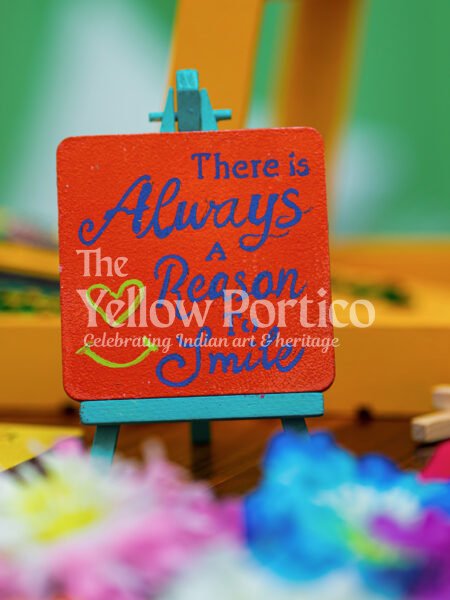 Always Reason to Smile - Hand painted Desk decor with wooden stand
